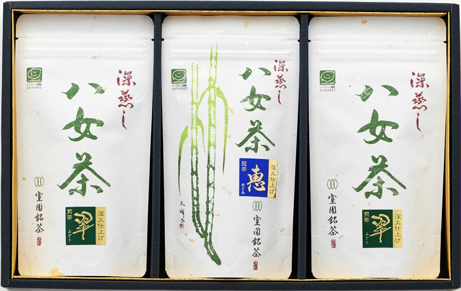冠茶】深蒸し八女茶 恵（めぐみ）100g袋入【メール便可】 | 室園銘茶
